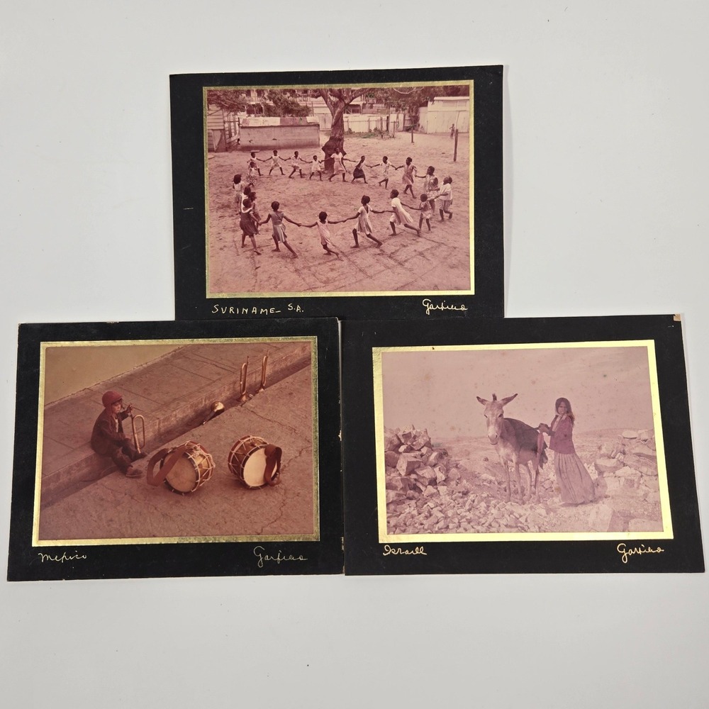 Vintage 1974 Travel Photo Cards Mexico Israel Suriname Ray Fisher Collection